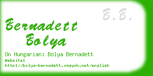 bernadett bolya business card